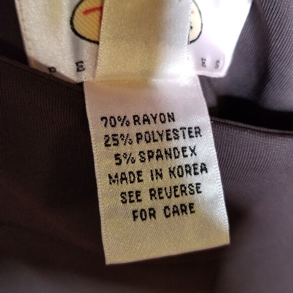 Talbots Slinky Back Zip Wide Leg High Rise Pants Brown Petite - Picture 8 of 9